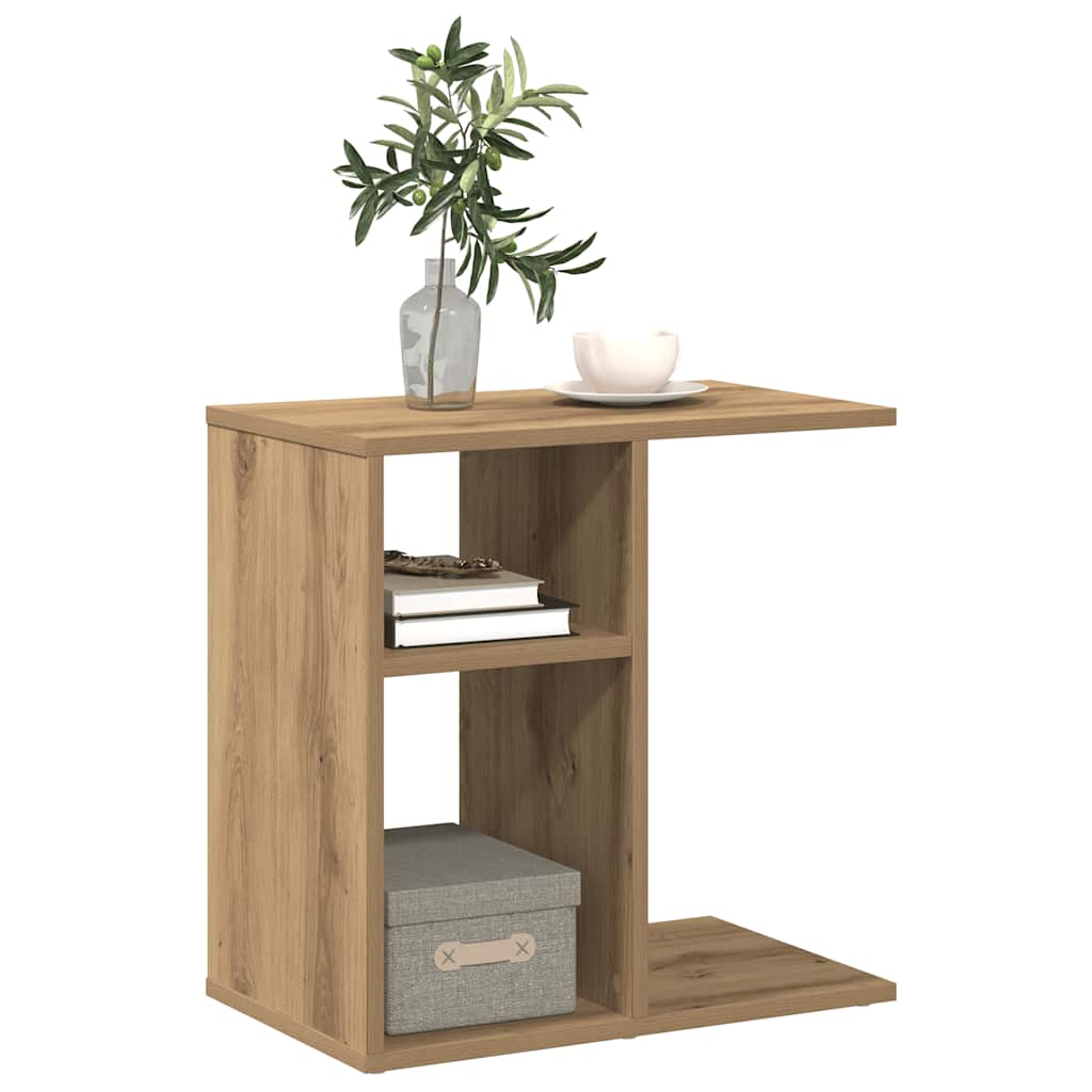 Side Table Artisan Oak 50x30x50 cm Engineered Wood